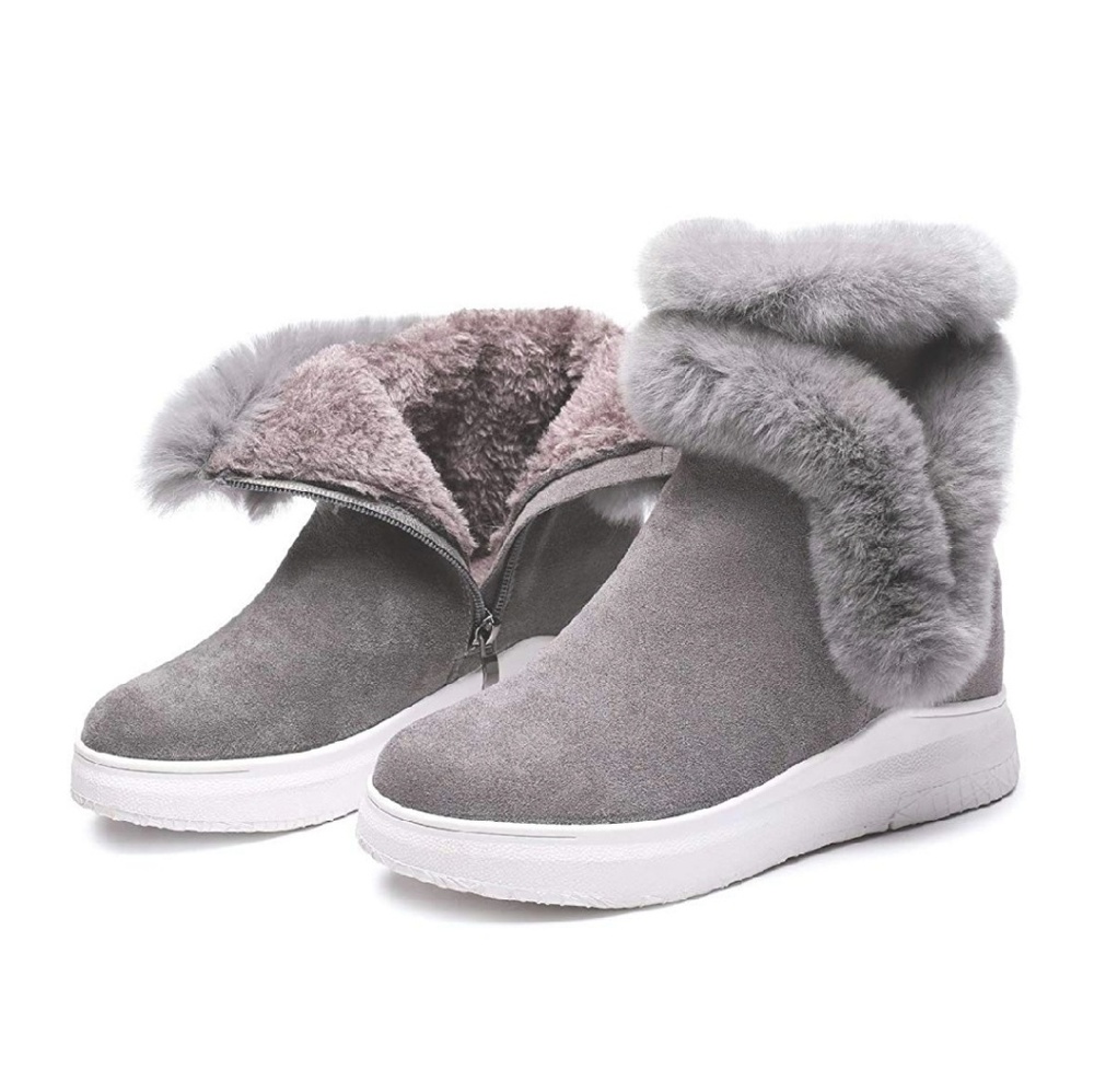 Womens Snow Boots for Women,Wedge Winter Warm Faux - Picture 4 of 7